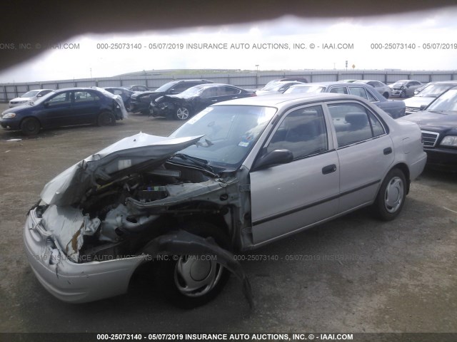 2T1BR12E7YC372210 - 2000 TOYOTA COROLLA VE/CE/LE SILVER photo 2