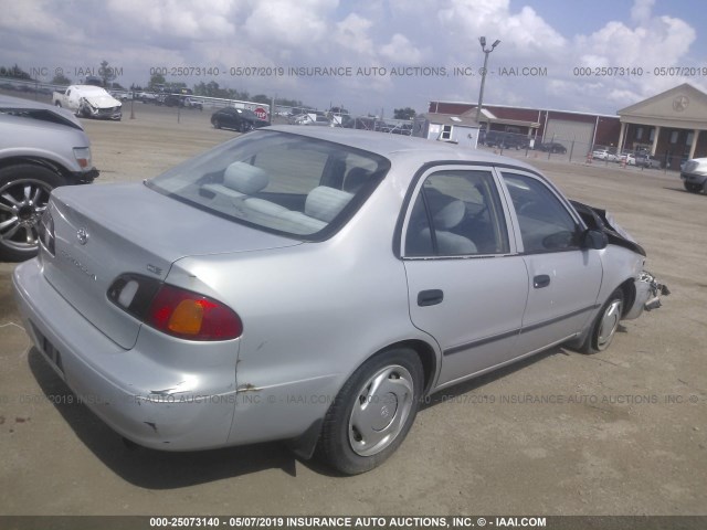 2T1BR12E7YC372210 - 2000 TOYOTA COROLLA VE/CE/LE SILVER photo 4