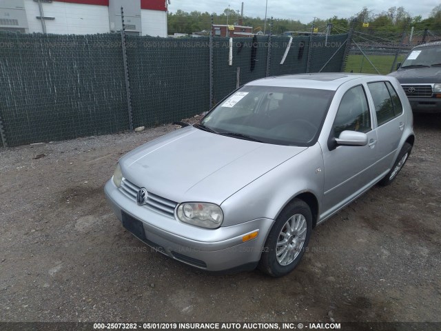 9BWGP61J634005131 - 2003 VOLKSWAGEN GOLF GLS TDI SILVER photo 2