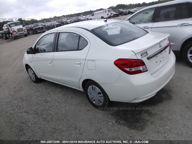 ML32F3FJ6HHF10509 - 2017 MITSUBISHI MIRAGE G4 ES თეთრი ფოტო 3