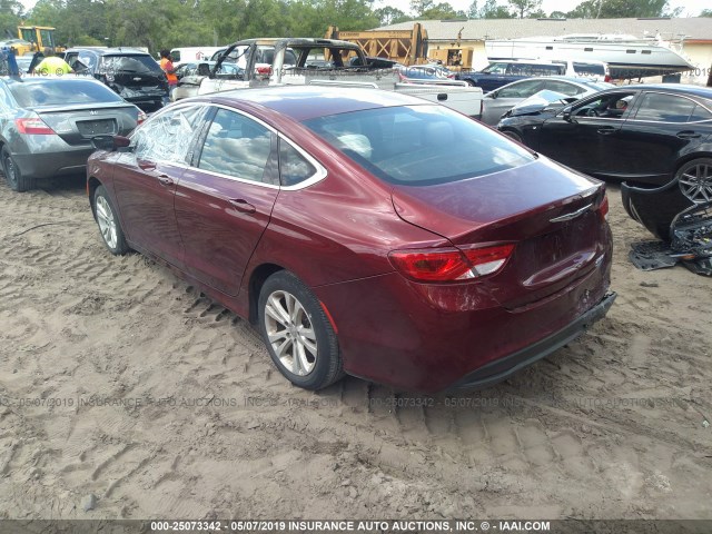 1C3CCCFB2GN181893 - 2016 CHRYSLER 200 LX BURGUNDY photo 3