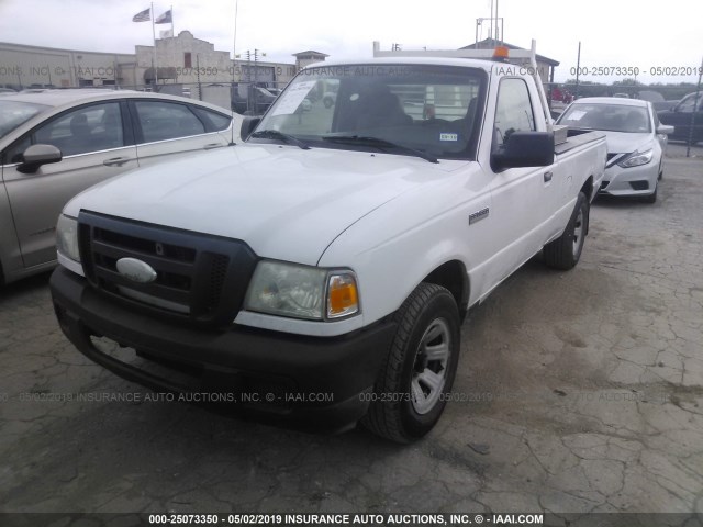 1FTYR10D17PA19403 - 2007 FORD RANGER WHITE photo 2