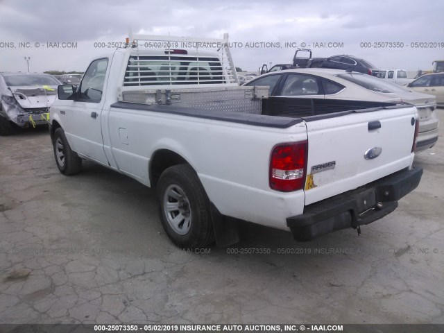 1FTYR10D17PA19403 - 2007 FORD RANGER WHITE photo 3