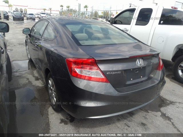 2HGFG3B05CH525299 - 2012 HONDA CIVIC EXL GRAY photo 3