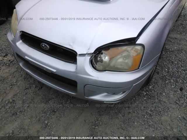 JF1GG29694G803535 - 2004 SUBARU IMPREZA WRX SILVER photo 6