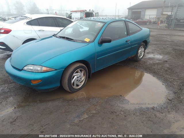 1G1JC1249V7222674 - 1997 CHEVROLET CAVALIER RS GREEN photo 2