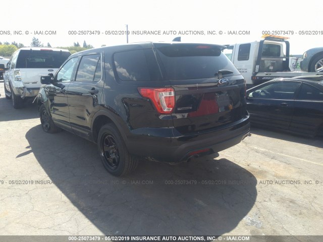 1FM5K8AR7GGD05293 - 2016 FORD EXPLORER POLICE INTERCEPTOR BLACK photo 3