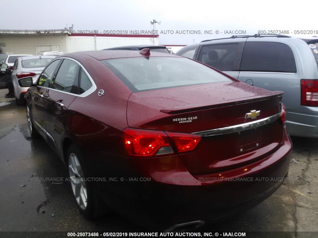 2G1155SL6F9121195 - 2015 CHEVROLET IMPALA LTZ MAROON photo 3