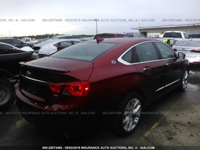 2G1155SL6F9121195 - 2015 CHEVROLET IMPALA LTZ MAROON photo 4