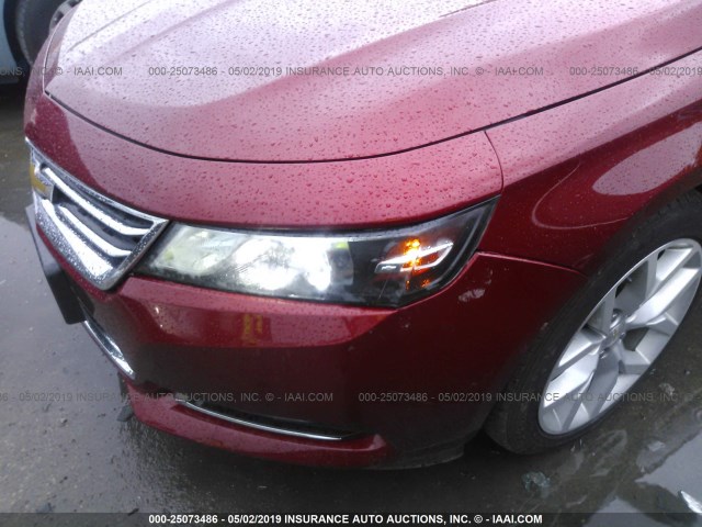 2G1155SL6F9121195 - 2015 CHEVROLET IMPALA LTZ MAROON photo 6