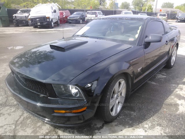 1ZVHT82H275305182 - 2007 FORD MUSTANG GT BLACK photo 2