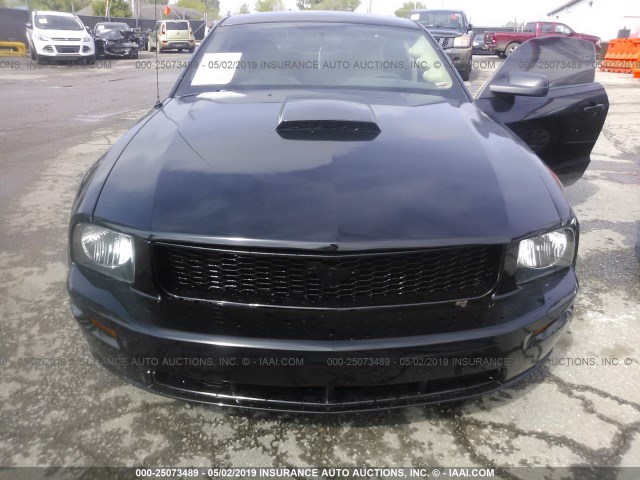 1ZVHT82H275305182 - 2007 FORD MUSTANG GT BLACK photo 6