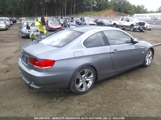 WBAWB735X7P035566 - 2007 BMW 335 I GRAY photo 4