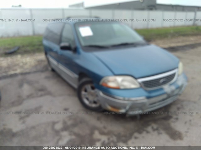 2FMZA53442BA10415 - 2002 FORD WINDSTAR SEL BLUE photo 1