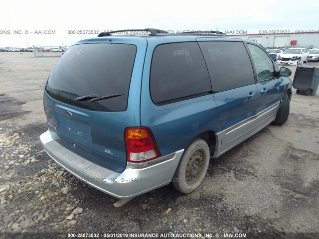 2FMZA53442BA10415 - 2002 FORD WINDSTAR SEL BLUE photo 4