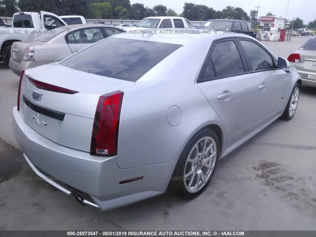 1G6DV5EP3B0166167 - 2011 CADILLAC CTS-V SILVER photo 4