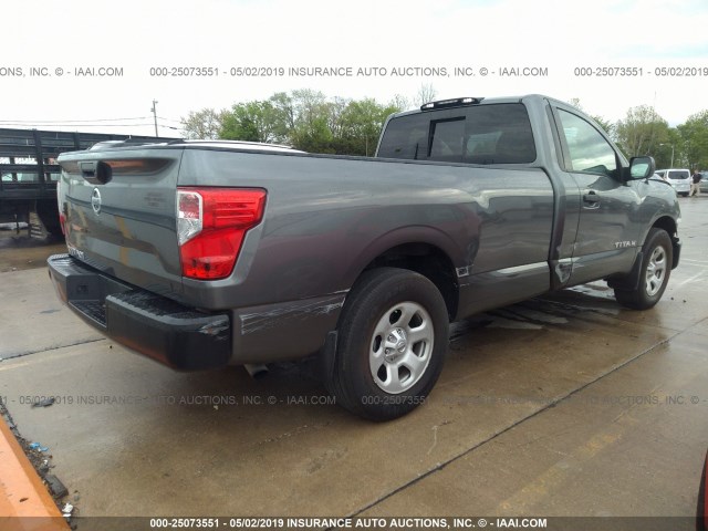 1N6AA1R79HN532432 - 2017 NISSAN TITAN S/SV GRAY photo 4