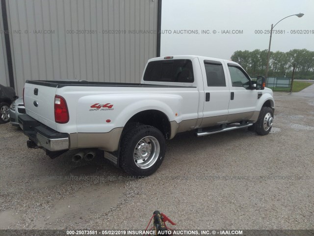 1FTXW43R68EC45950 - 2008 FORD F450 SUPER DUTY WHITE photo 4