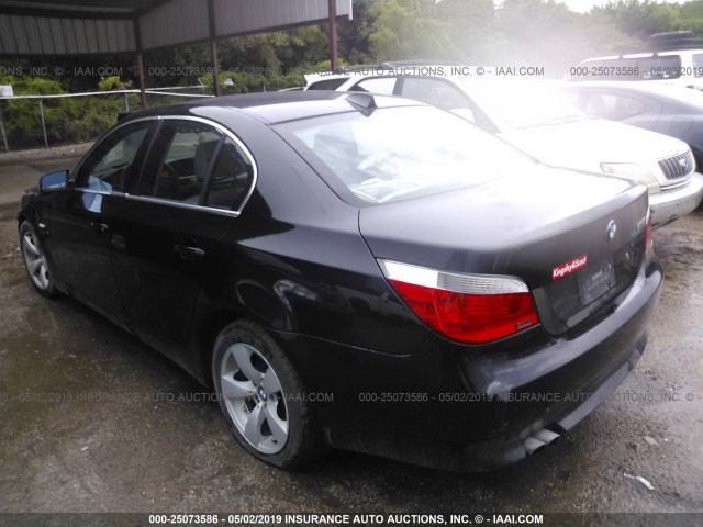 WBANA53545B168224 - 2005 BMW 525 I BLACK photo 3