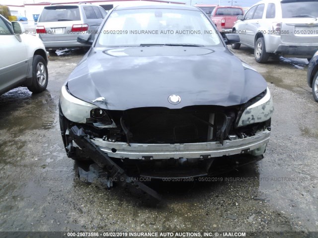 WBANA53545B168224 - 2005 BMW 525 I BLACK photo 6