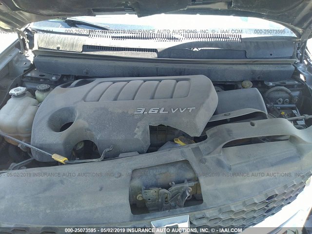 3C4PDDBG2ET250872 - 2014 DODGE JOURNEY SXT GRAY photo 10