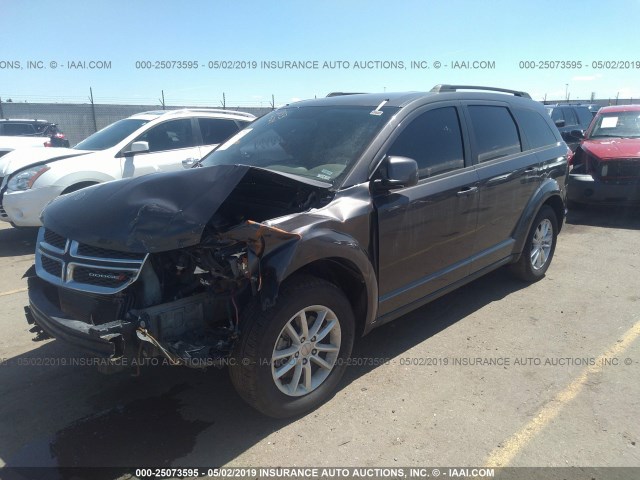 3C4PDDBG2ET250872 - 2014 DODGE JOURNEY SXT GRAY photo 2