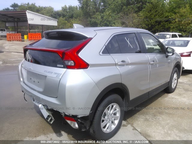 JA4AT3AAXKZ030507 - 2019 MITSUBISHI ECLIPSE CROSS ES SILVER photo 4