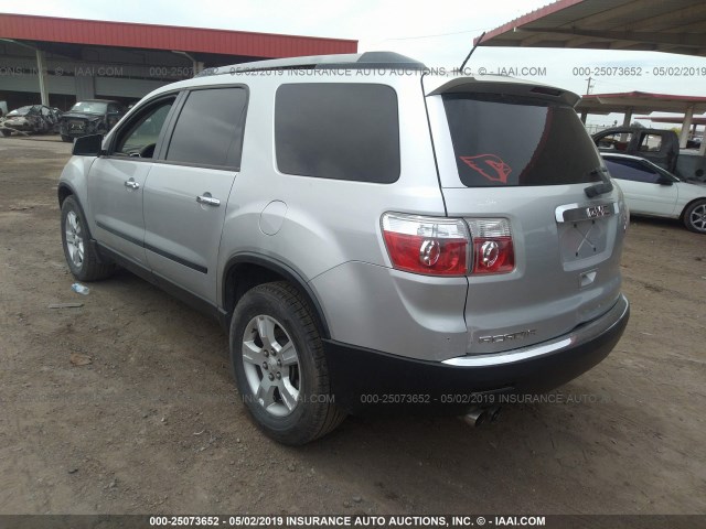 1GKLRKEDXAJ155598 - 2010 GMC ACADIA SL SILVER photo 3