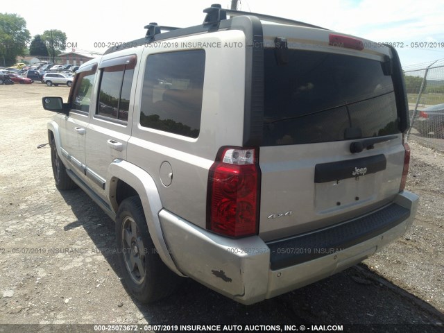 1J8HG48K87C510366 - 2007 JEEP COMMANDER GOLD photo 3