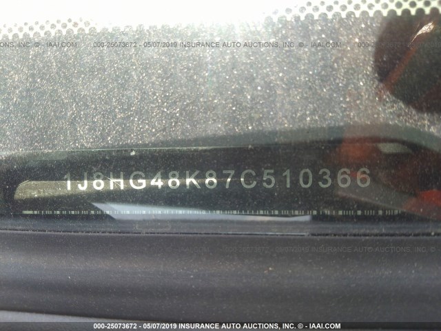 1J8HG48K87C510366 - 2007 JEEP COMMANDER GOLD photo 7