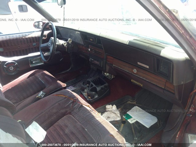 1G1BU51HXHX156878 - 1987 CHEVROLET CAPRICE CLASSIC BROUGHAM RED photo 5