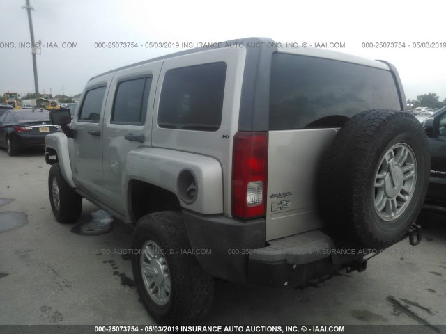 5GTEN13E788191958 - 2008 HUMMER H3 TAN photo 3