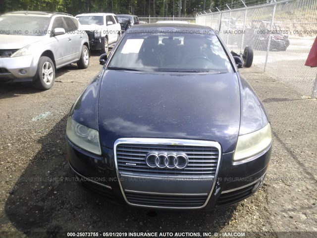 WAUDG74F95N104837 - 2005 AUDI A6 3.2 QUATTRO BLUE photo 6