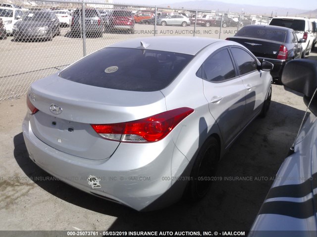 5NPDH4AEXBH011010 - 2011 HYUNDAI ELANTRA GLS/LIMITED SILVER photo 4