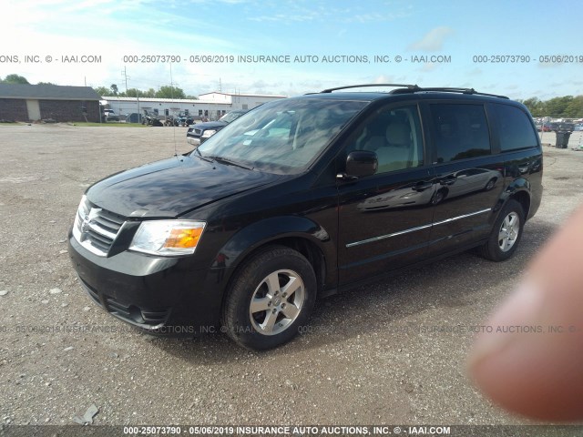 2D8HN54X09R653652 - 2009 DODGE GRAND CARAVAN SXT BLACK photo 2