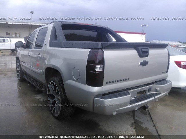 3GNEC22039G230394 - 2009 CHEVROLET AVALANCHE C1500 LT BEIGE photo 3