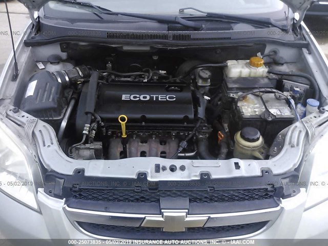 KL1TD5DE0BB143632 - 2011 CHEVROLET AVEO LS/LT Күміс фото 10