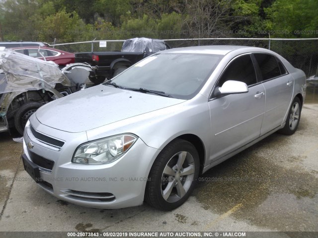 1G1ZJ57BX9F121419 - 2009 CHEVROLET MALIBU 2LT SILVER photo 2