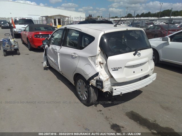 3N1CE2CP6FL388336 - 2015 NISSAN VERSA NOTE S/S PLUS/SV/SL/SR WHITE photo 3