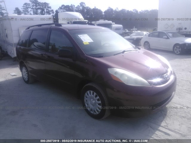 5TDZK23C39S246134 - 2009 TOYOTA SIENNA CE/LE BURGUNDY photo 1