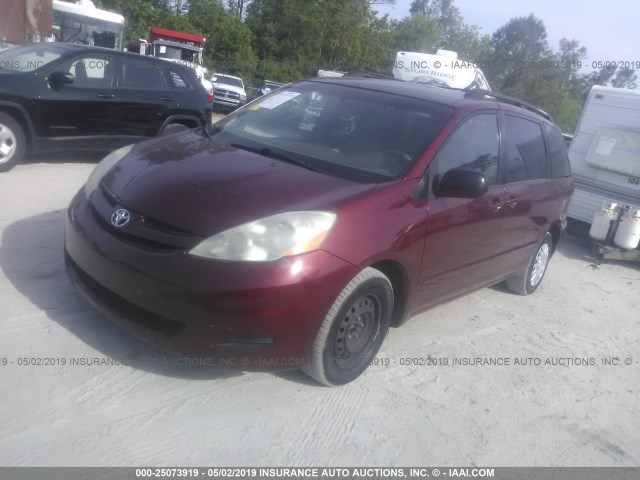 5TDZK23C39S246134 - 2009 TOYOTA SIENNA CE/LE BURGUNDY photo 2