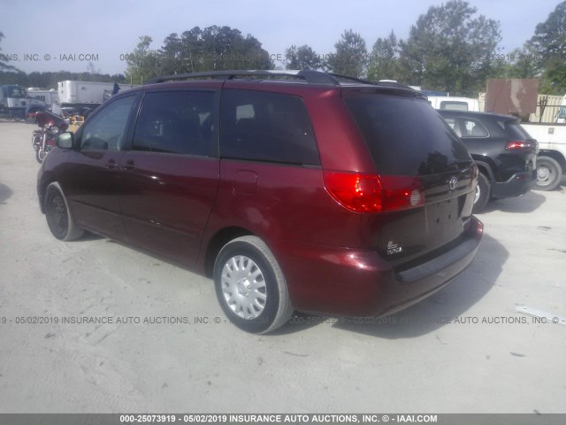 5TDZK23C39S246134 - 2009 TOYOTA SIENNA CE/LE BURGUNDY photo 3