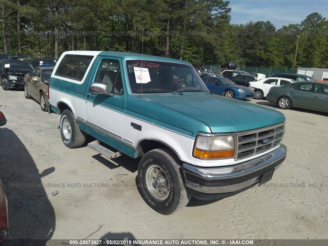 1FMEU15N5RLA02371 - 1994 FORD BRONCO U100 GREEN photo 1