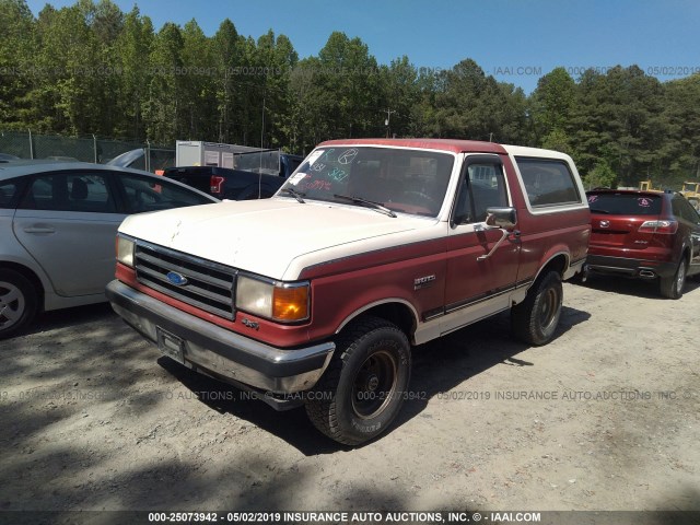 1FMEU15N7LLB13544 - 1990 FORD BRONCO U100 RED photo 2