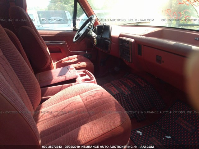 1FMEU15N7LLB13544 - 1990 FORD BRONCO U100 RED photo 5