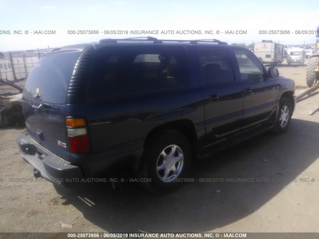 1GKFK66U76J117700 - 2006 GMC YUKON XL DENALI Dark Blue photo 4