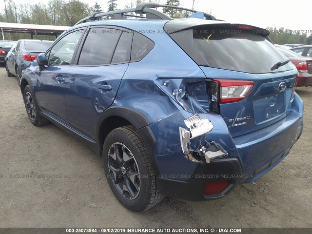 JF2GTADC5JH330673 - 2018 SUBARU CROSSTREK PREMIUM BLUE photo 3