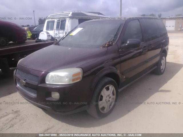 1GNDU23W57D178000 - 2007 CHEVROLET UPLANDER LS BURGUNDY photo 2