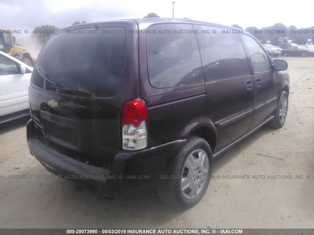 1GNDU23W57D178000 - 2007 CHEVROLET UPLANDER LS BURGUNDY photo 4