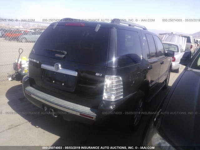 4M2EU47E97UJ03756 - 2007 MERCURY MOUNTAINEER LUXURY BLACK photo 4